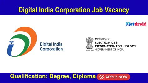 Digital India Corporation Jobs Notification 2024: Apply Online for 1 .